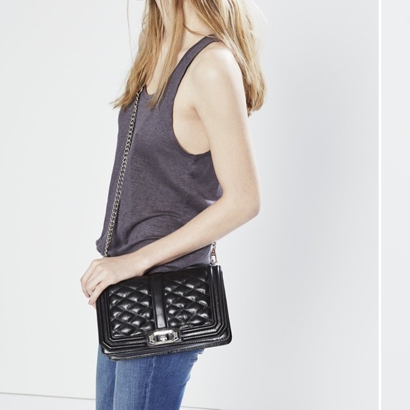 EUC Rebecca Minkoff quilted Love crossbody - Picture 5 of 9